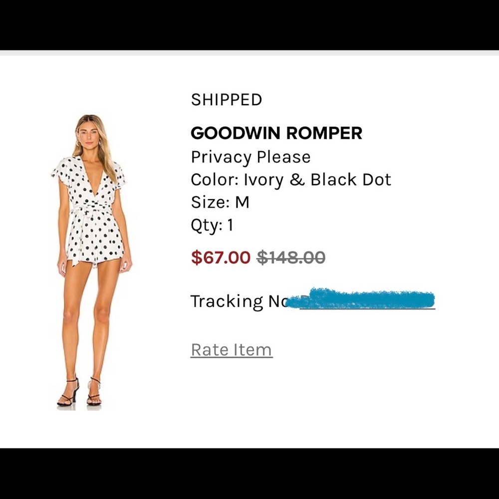 PRIVACY PLEASE Polka Dot Romper